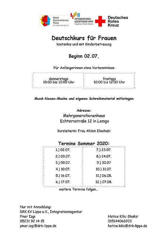 Deutschkurs für Frauen in Lemgo Deutschkurs für Frauen in Lemgo